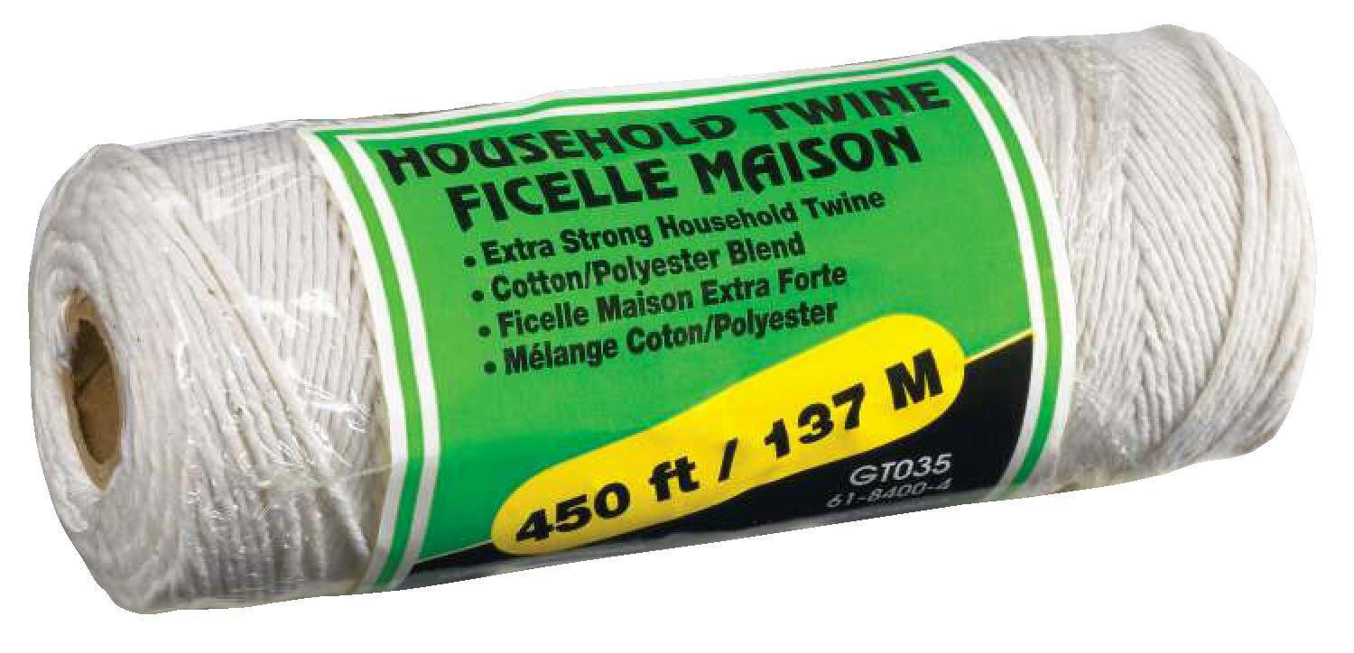 KingCord Cotton Household Twine, Extra Strong, 450-ft