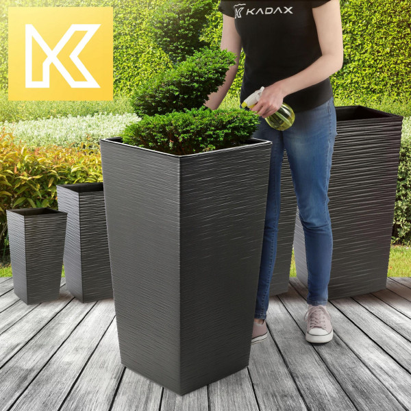 Kadax Donica Doniczka Wkład 39x75cm Wysoka Grafit