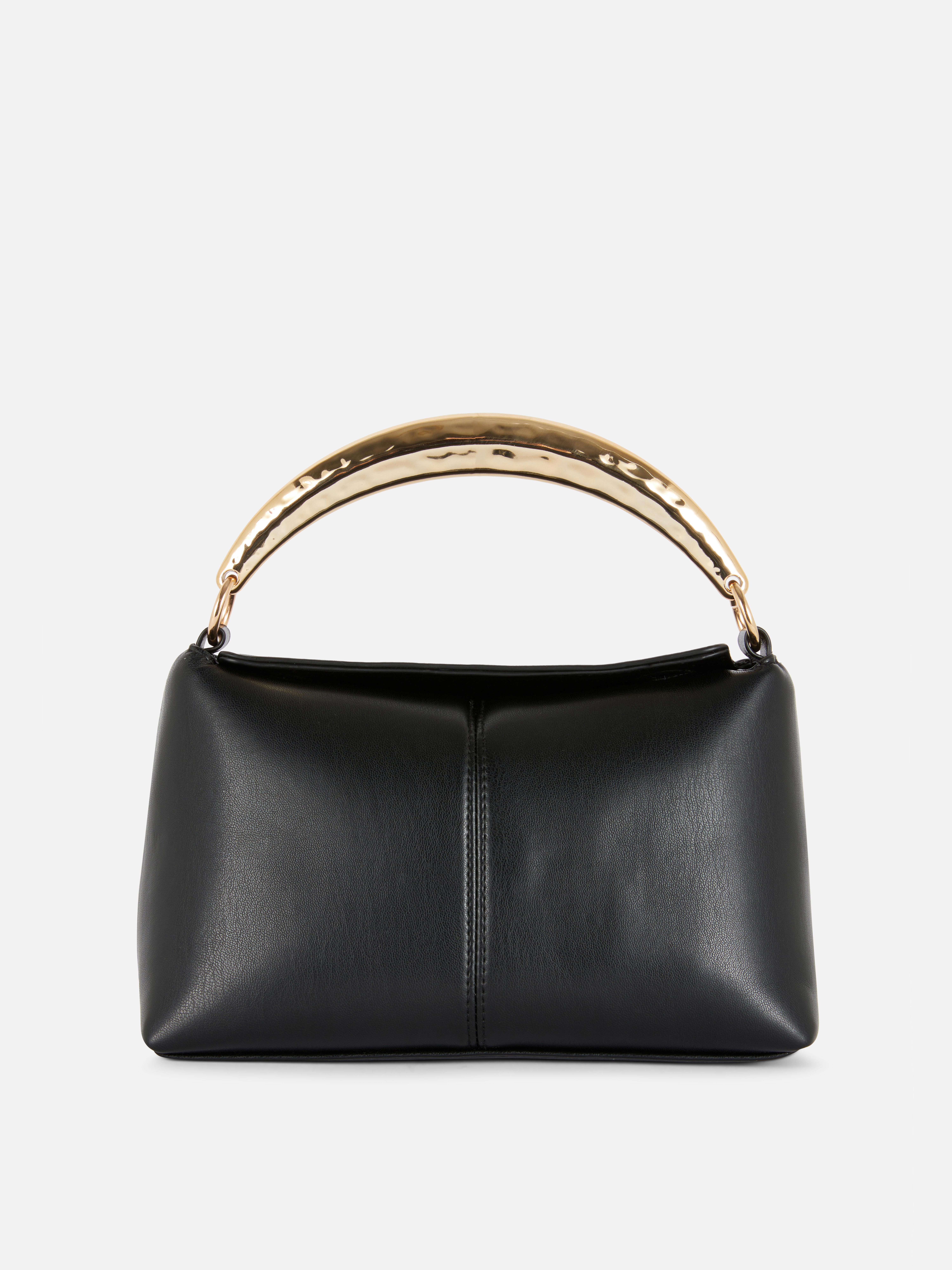 Metal Top Handle Crossbody Bag