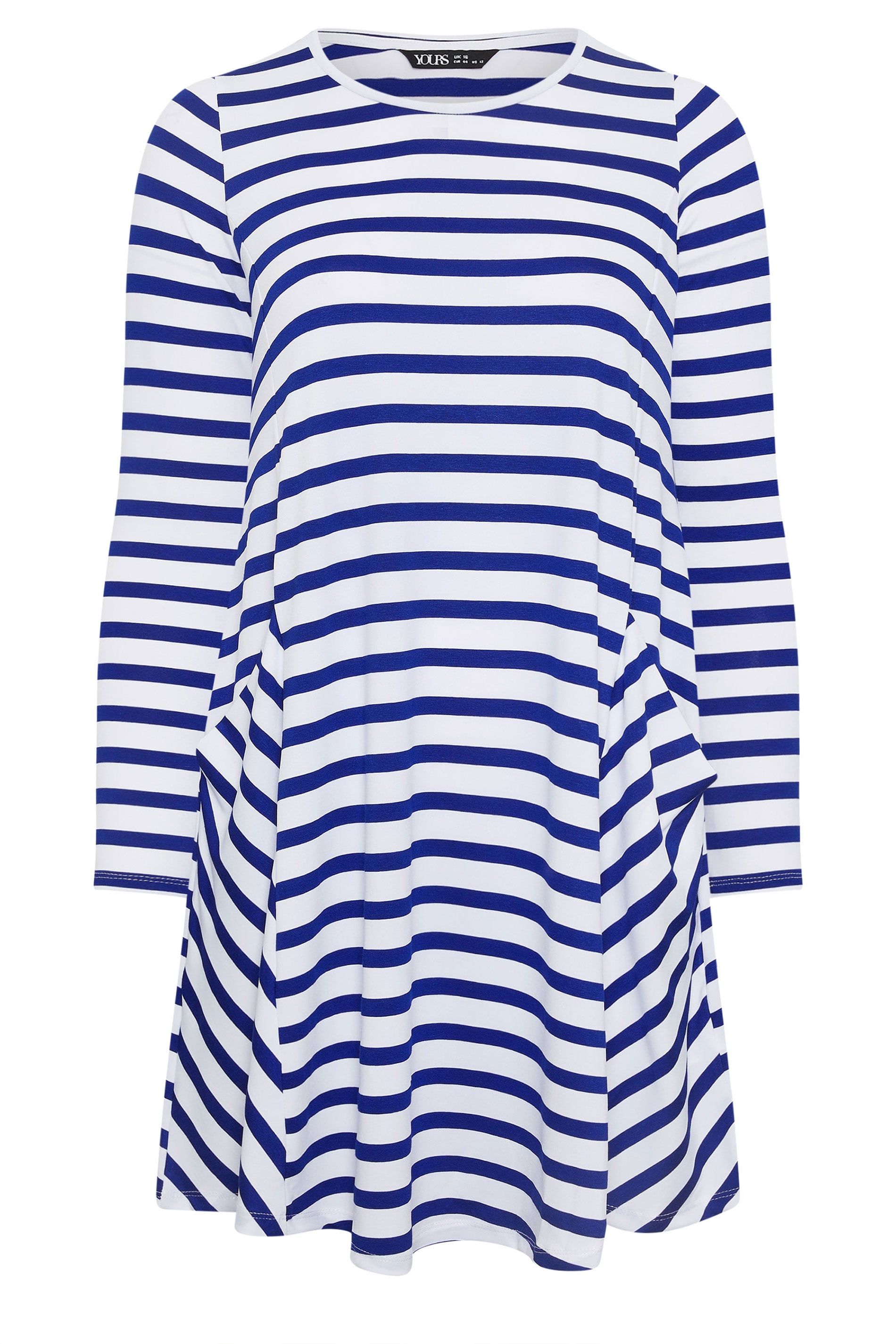 Yours Stripe Drape Pocket Dress