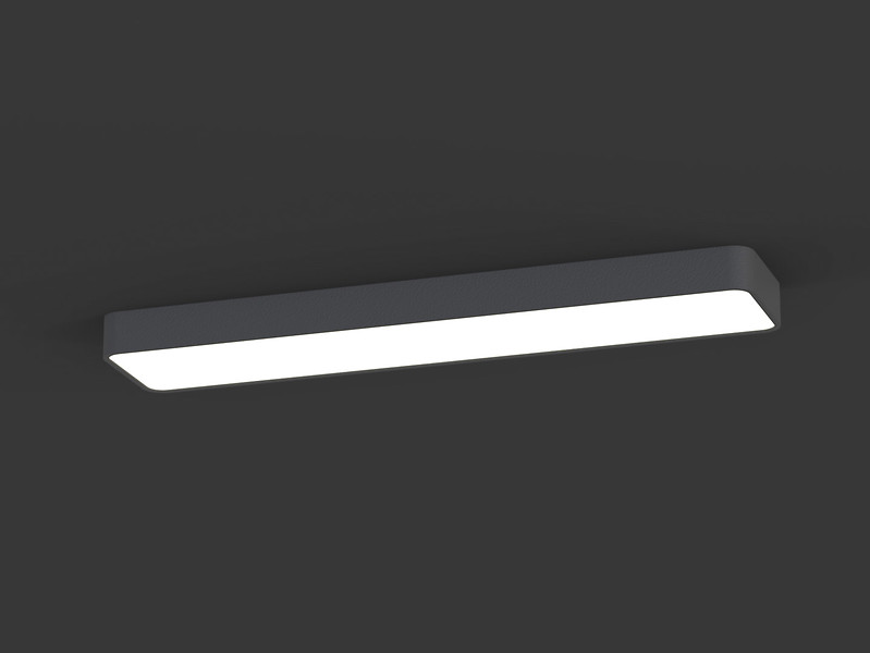 PlafonSoft LED 93 cm aluminiowy szary