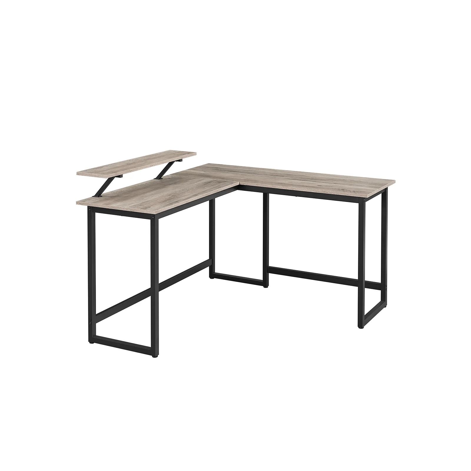 Bureau en L grège