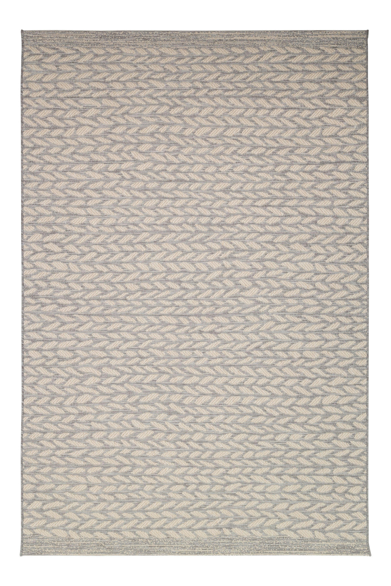 LEAVES - Tapis deco scandinave tressé gris 153x230, OEKO-TEX®