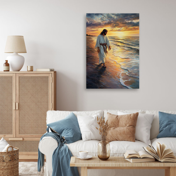 Feeby Obraz religijny, Jezus Chrystus idący po wodzie 40x60