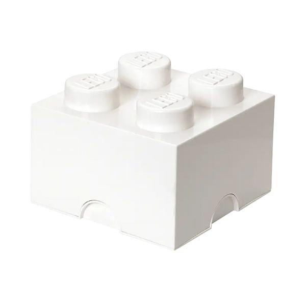 Brique de rangement Lego 4 tenons 5,7 litres - Blanc