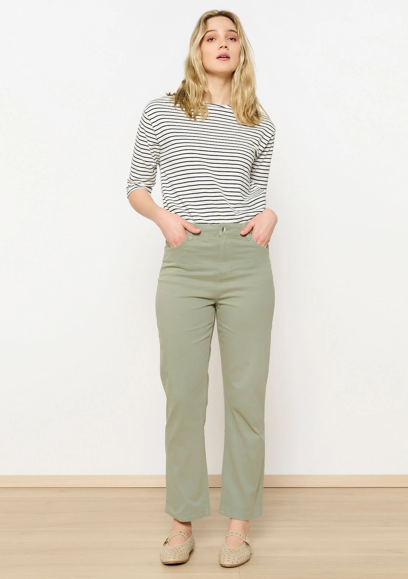 Broek met hoge taille