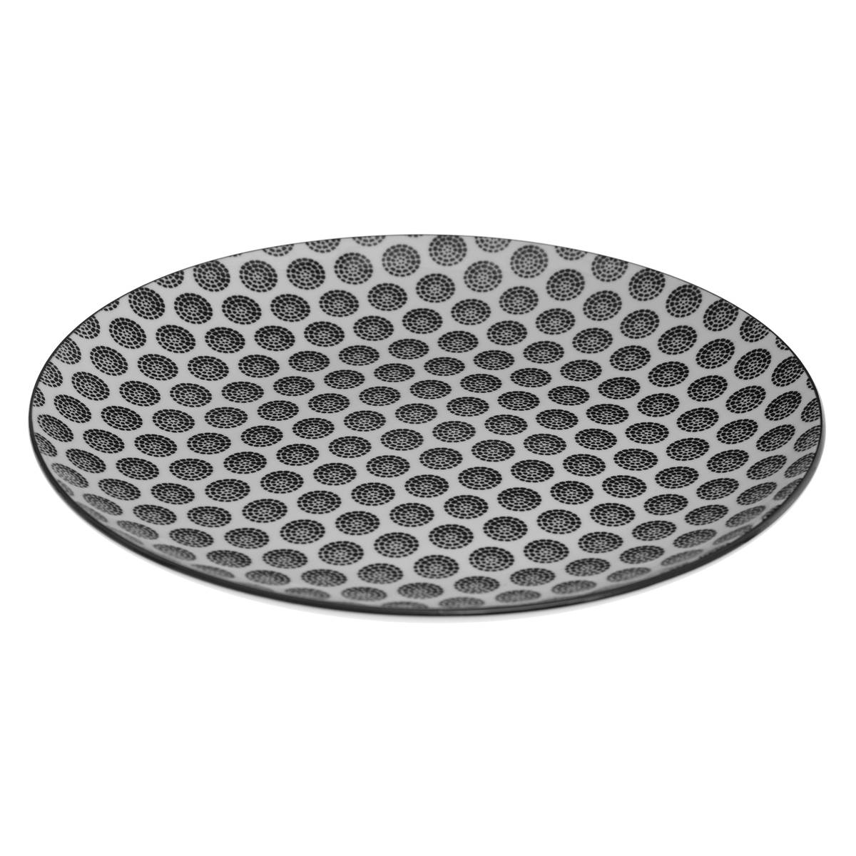 Dinnerware set "Bohemia" 18 pieces, Black & White