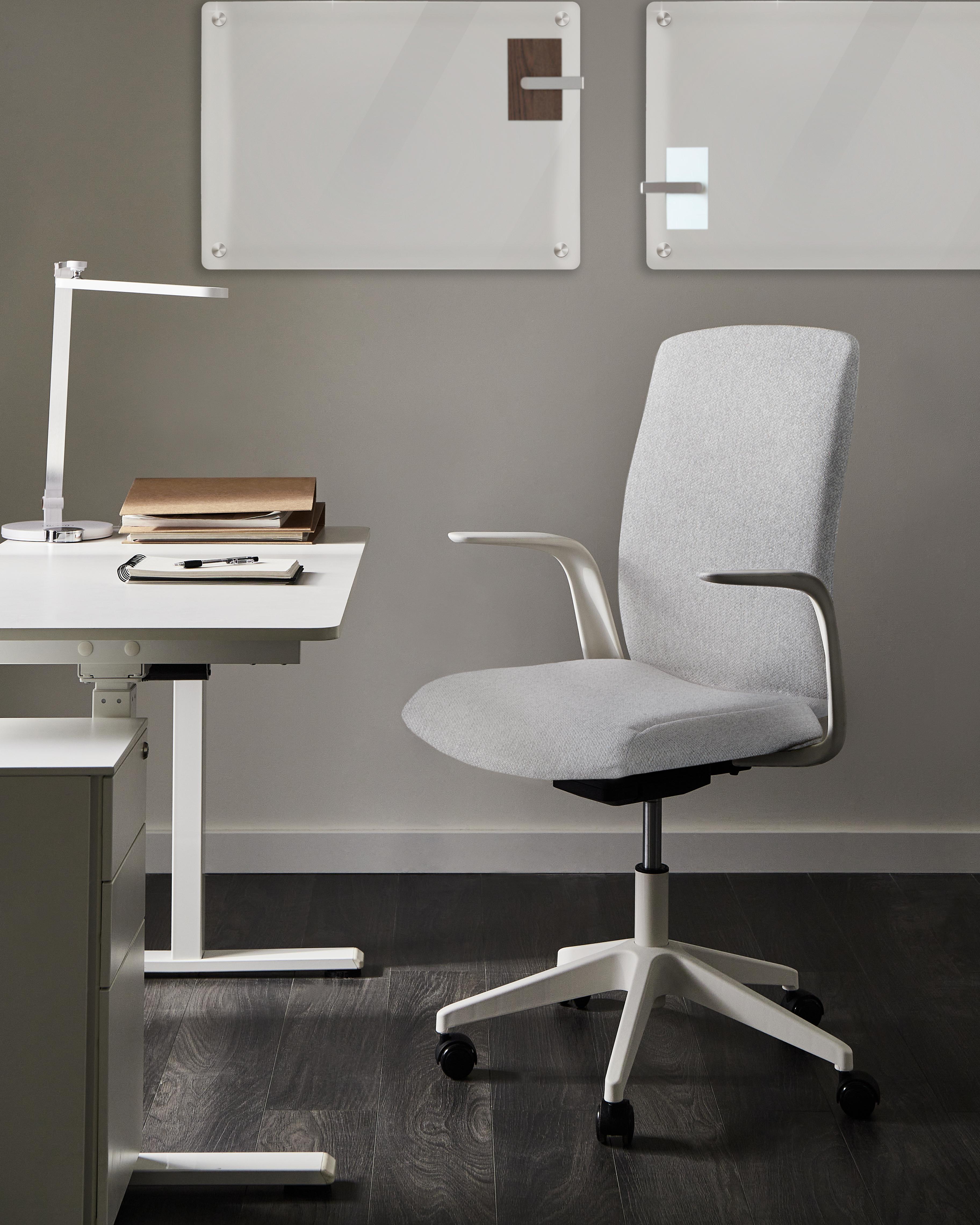 Office Chair CAPTAIN Fabric Light Grey