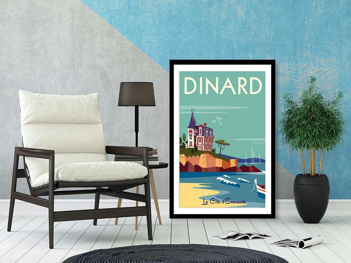 - Affiche voyage à dinard sans cadre 60x90cm