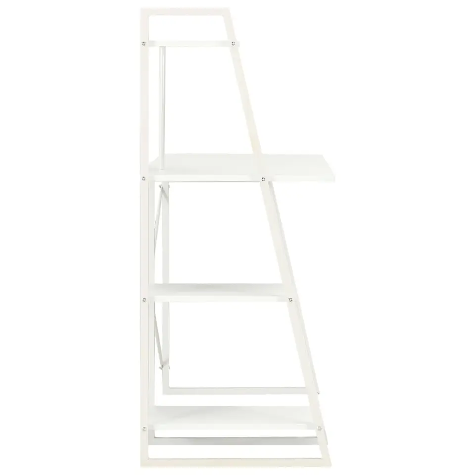 vidaXL - Bureau - Wit - Bewerkt hout