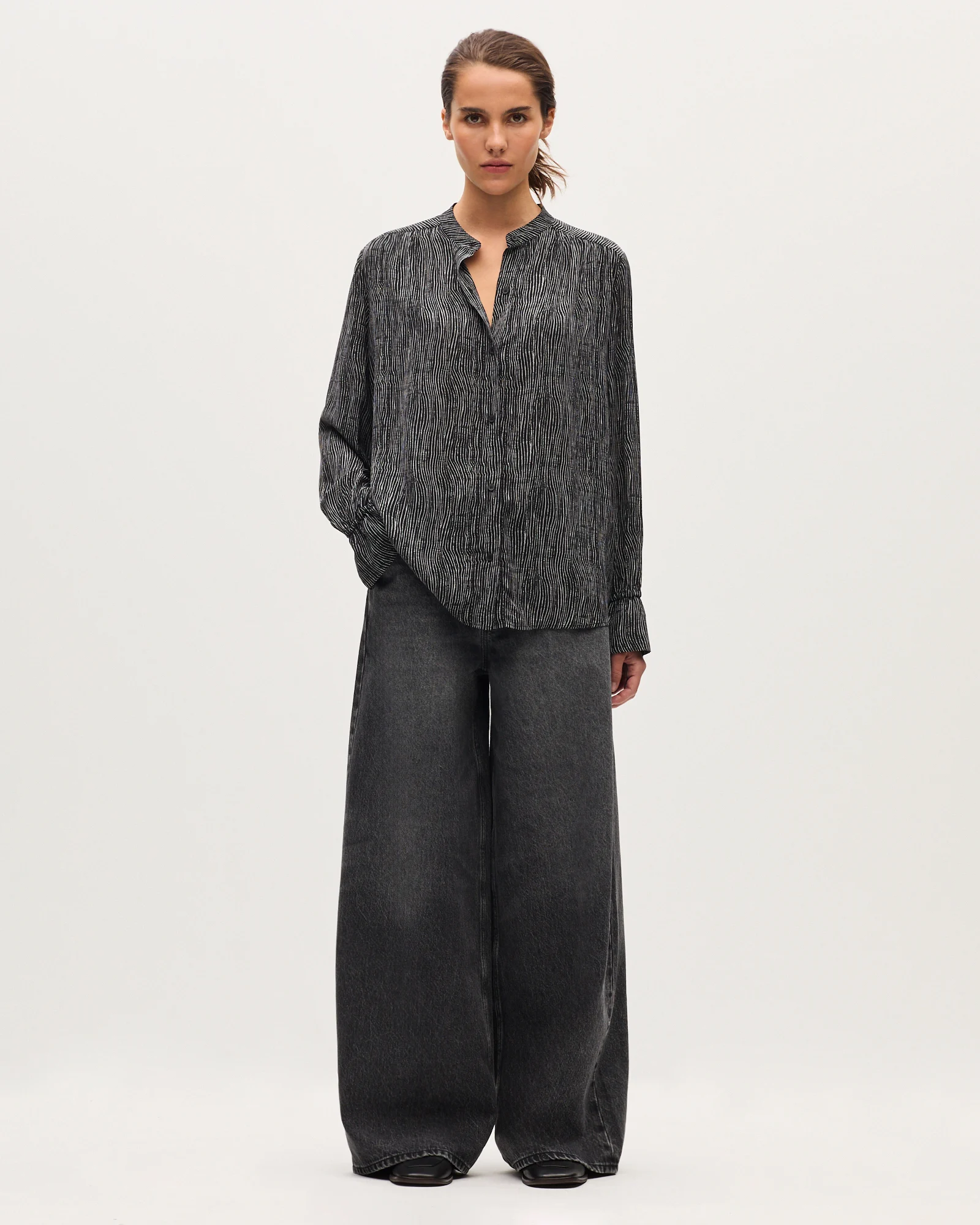 Chemise fluide à manches longues