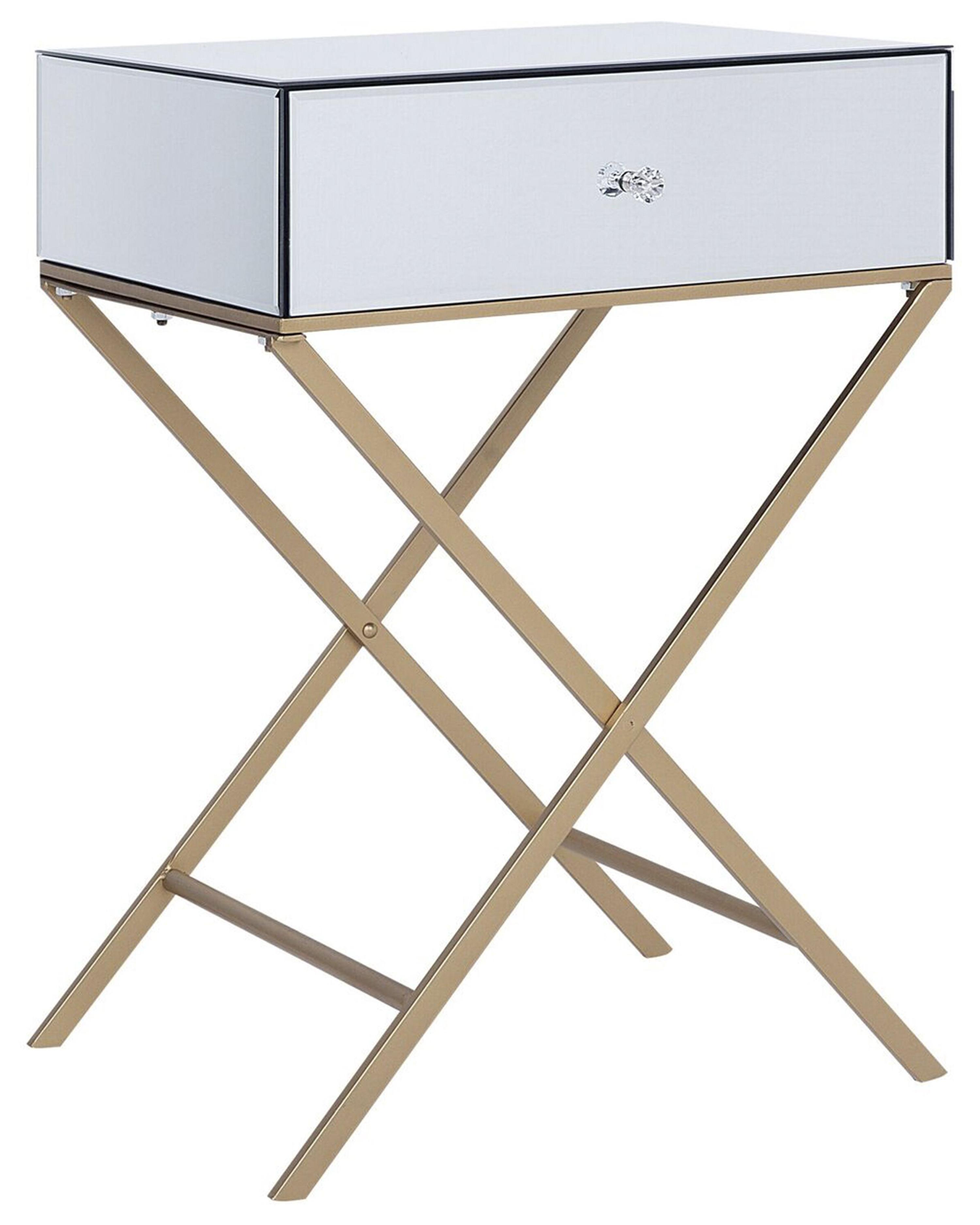 Side Table VIVY Glass Mirrored Silver