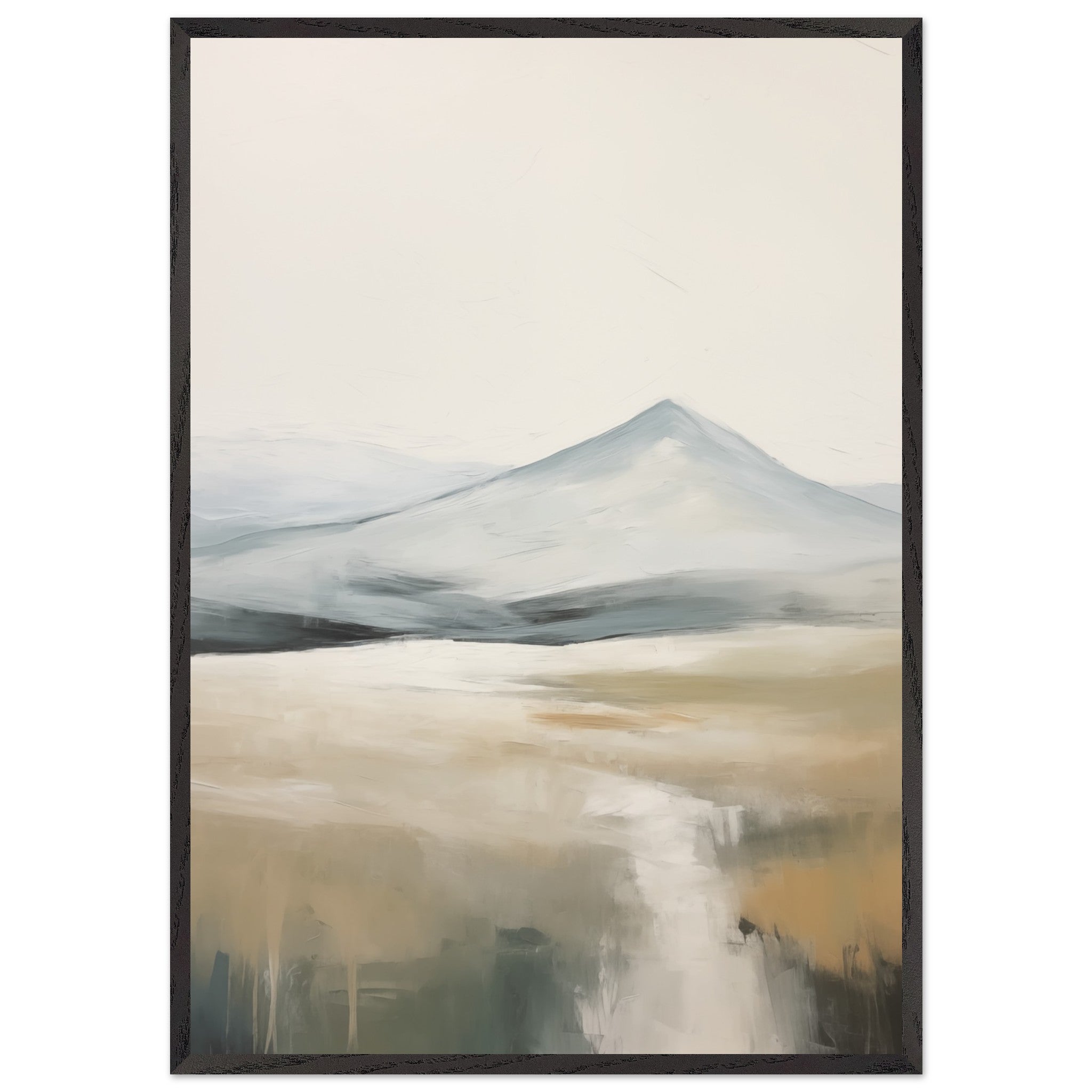 Artfulprints Poster met Lijst Abstract - Fuji path 2  - 70x100 cm - Meerkleurig