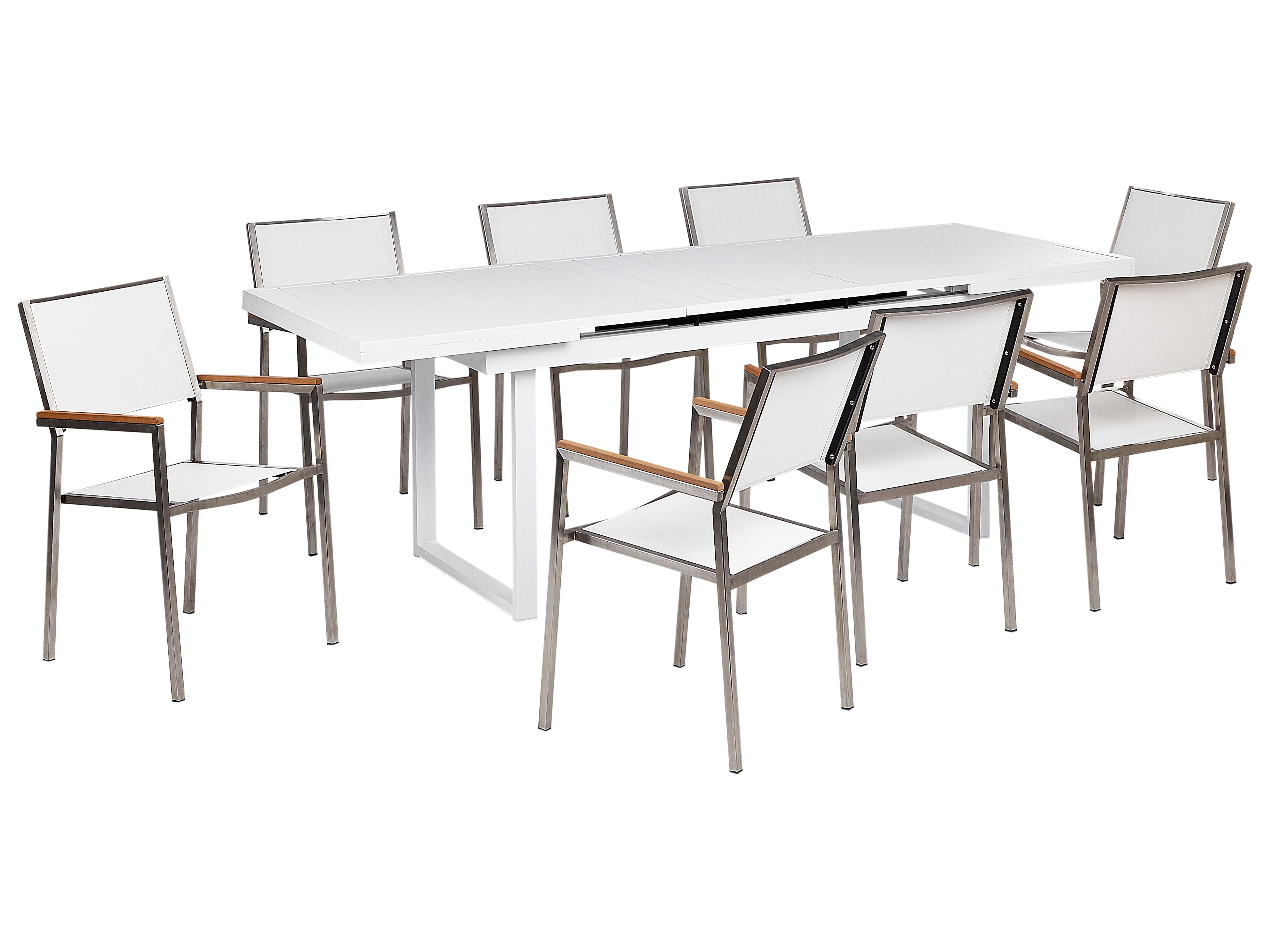 Garden Dining Set 6 Seater VALCANETTO/GROSSETO Metal White