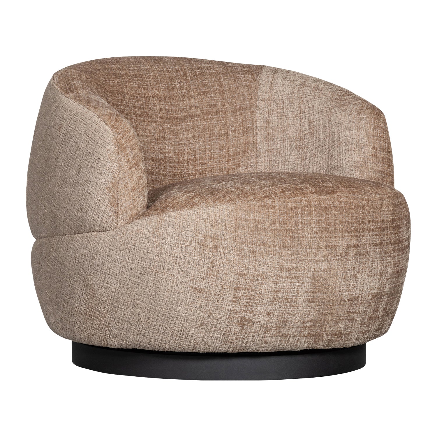 WOOOD Woolly Draaifauteuil - Zand Chenille