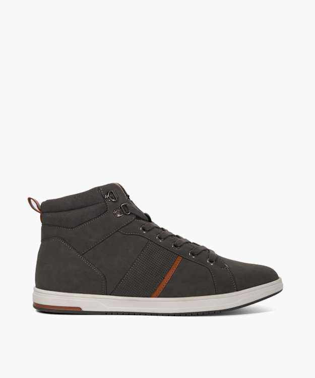 Sailors Grey - Fabric Lace Up Mid Trainer