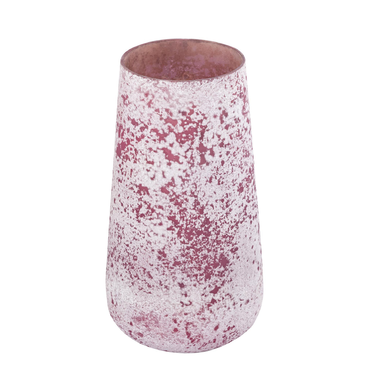PTMD windlicht Marcy - roze - 16x16x30cm