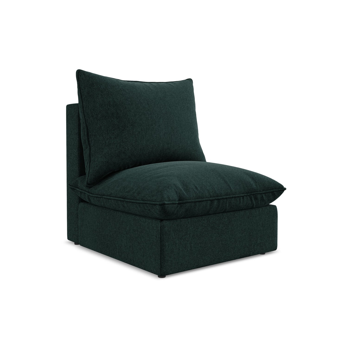 LaMiaSofa Bankmodule midden Ravenna - velours - grijsgroen - 75x90x77