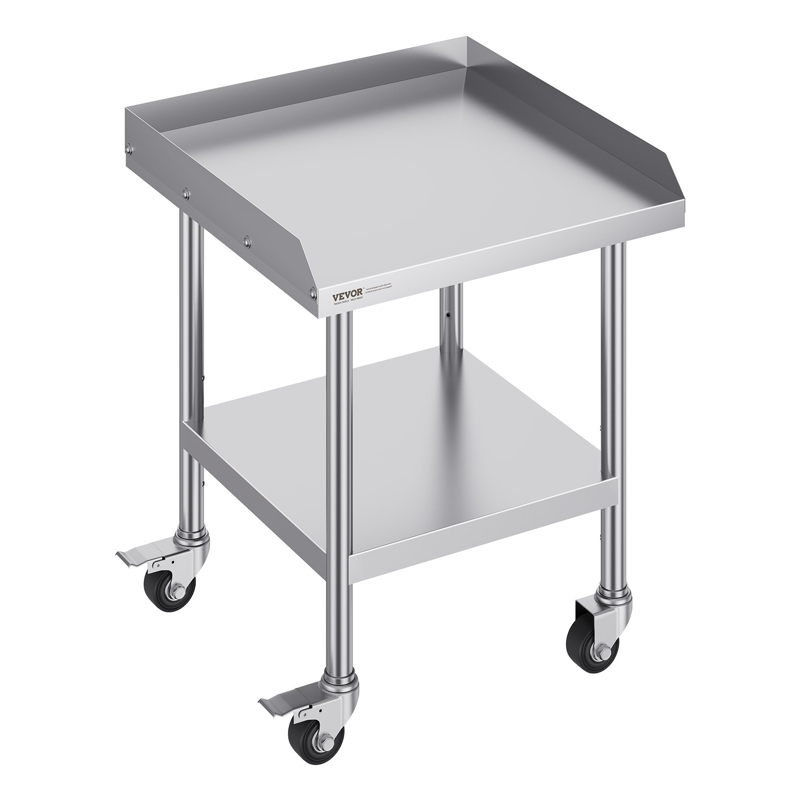 Stół gastronomiczny nierdzewny 61x61cm na kółkach blat roboczy mobilny