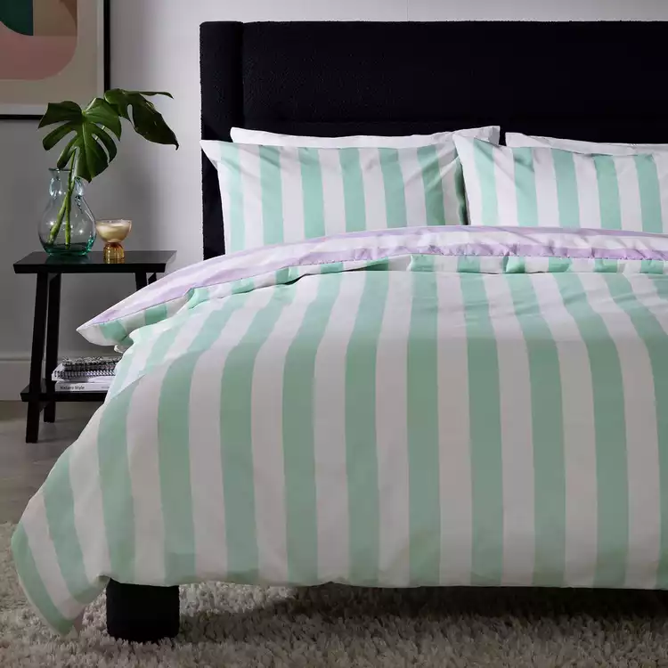 Habitat Trend Wide Stripe Bedding Set - Single