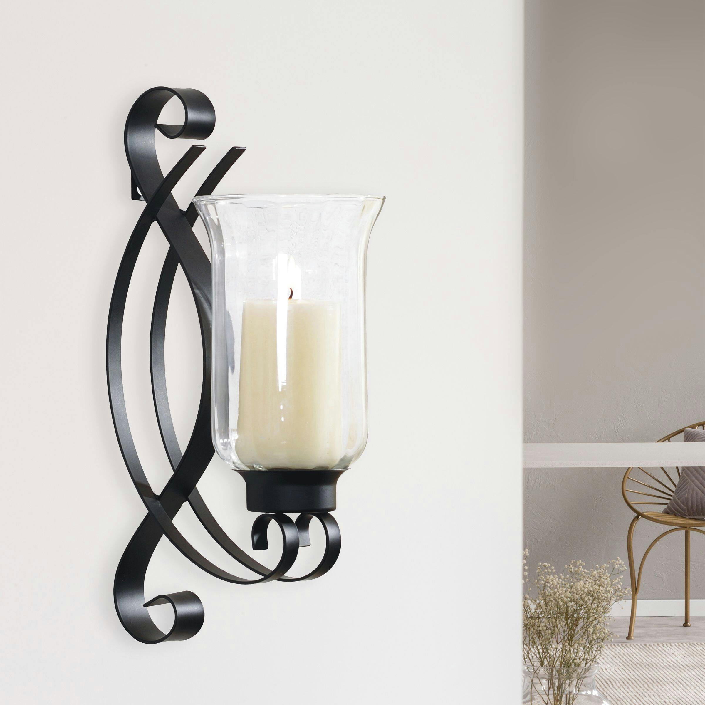 Northwood Collections Swirl Sconce Candle Holder, 4.5-in x 14-in