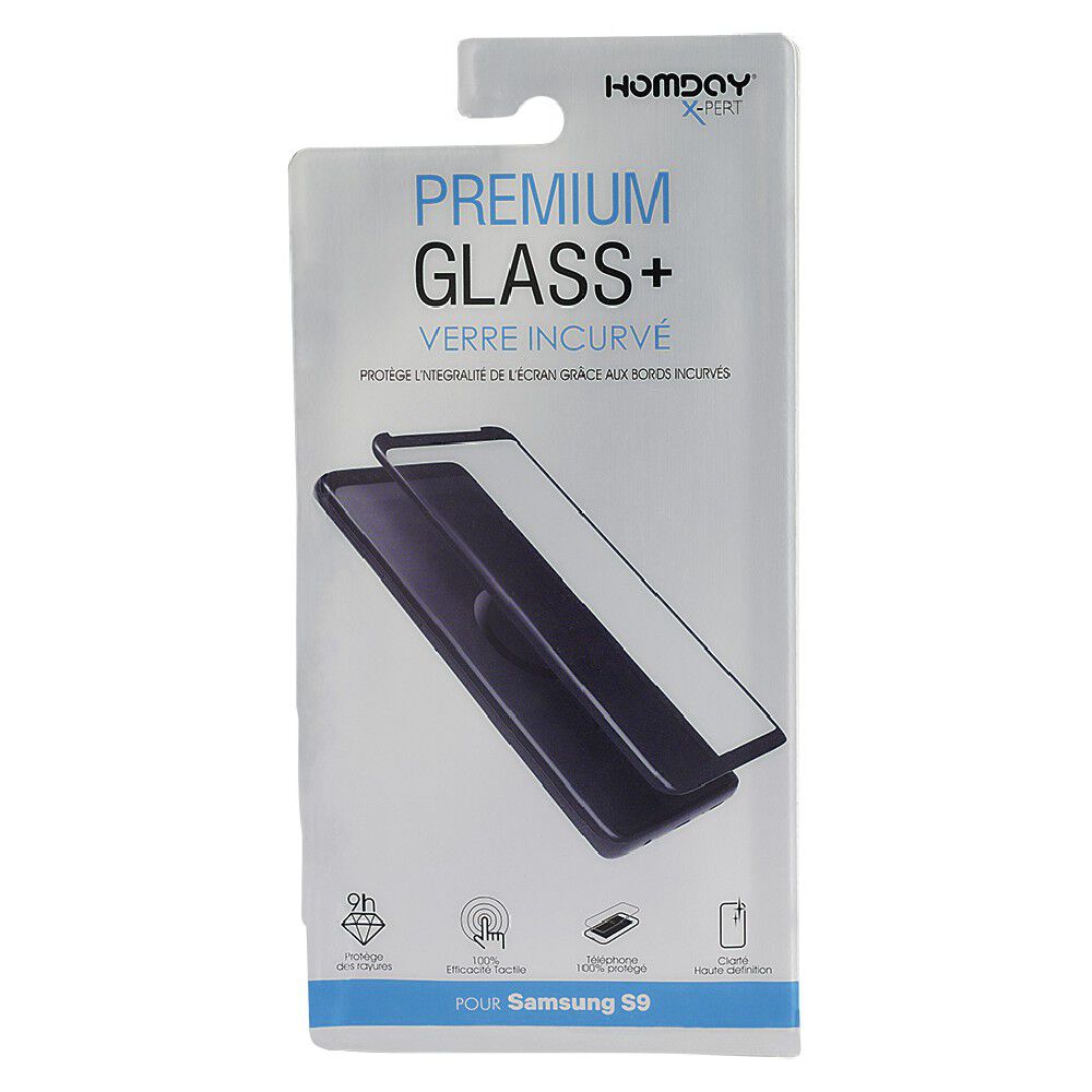 Verre trempé incurvé pour Samsung S9 transparent