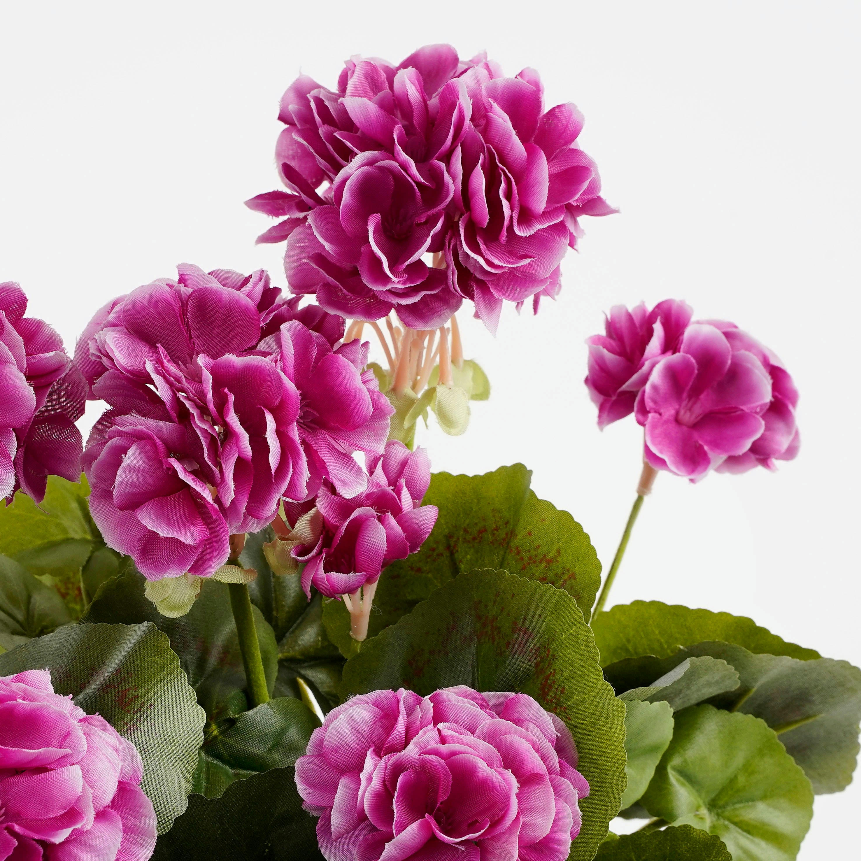 - Géranium artificielle violet en jardinière H40