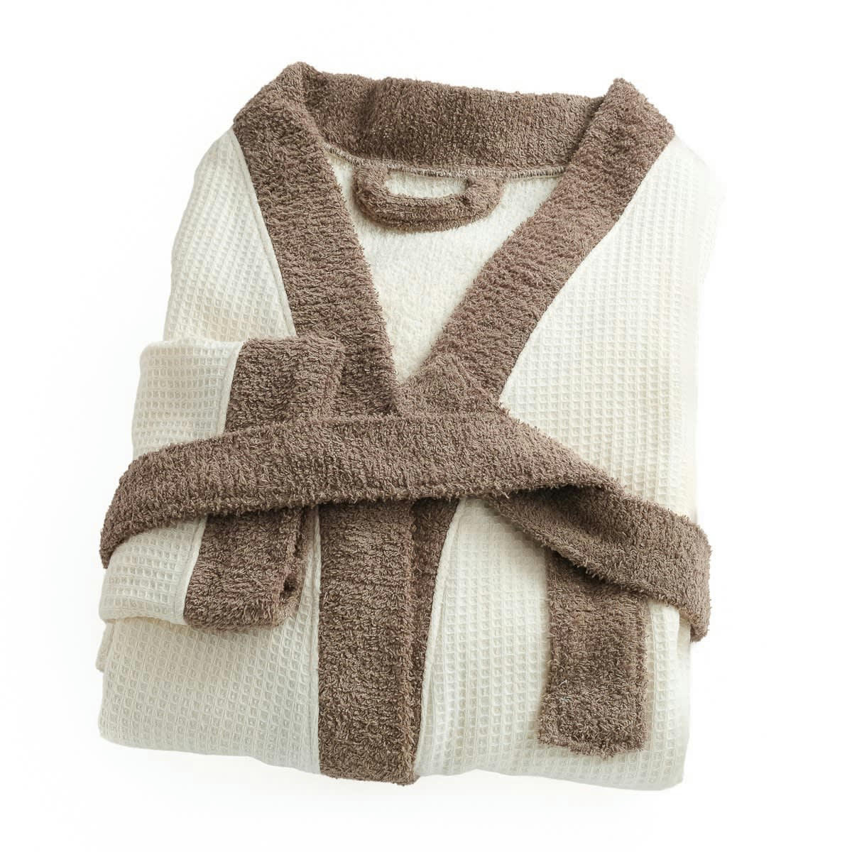 - Peignoir double face nid d'éponge en coton beige 3xl