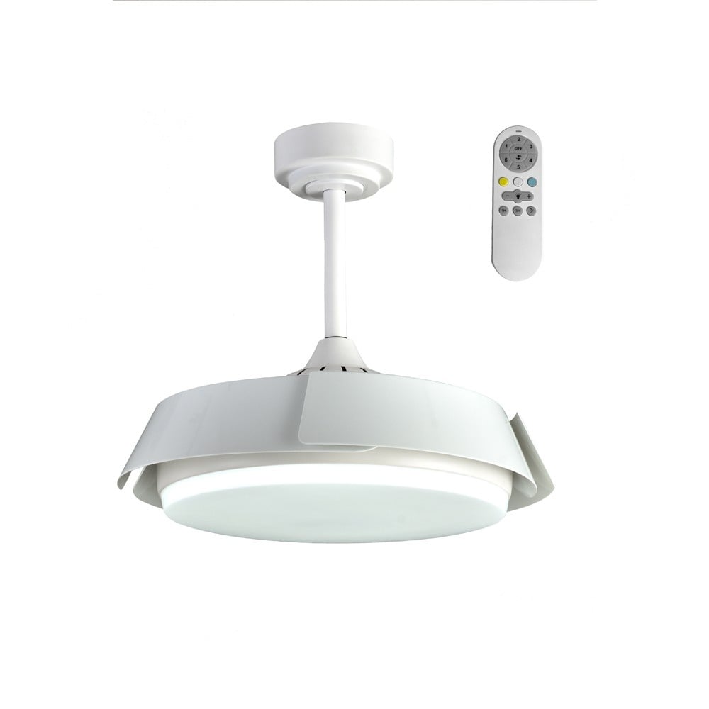 CristalRecord plafondventilator Batan - 1 lichts - 107 x 51  cm - wit