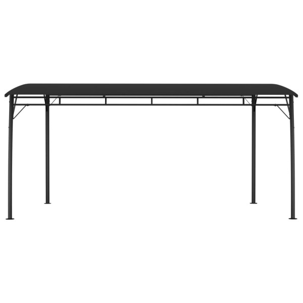 Zadaszenie ogrodowe Antracyt 4 x 3 x 2.55 m Poliester vidaXL