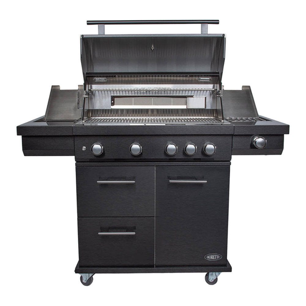 Boretti Imperatore Nero Gasbarbecue - 4 Branders