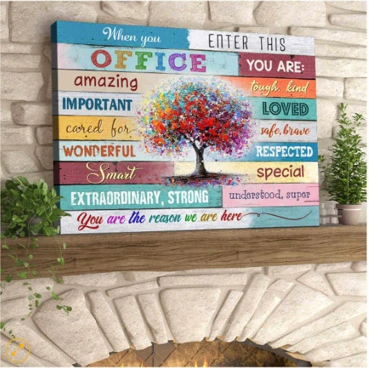 Beautiful Office Wall Art When You Enter This Office Canvas Motivational Wall Art Teamwork Office Canvas Decor In This Office Wall Art Decor