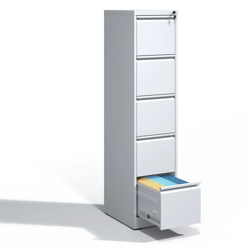 5 Drawer Metal Vertical Filing Cabinet with Lock,A4 Legal/Letter Size