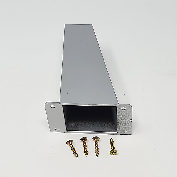 4un. Pied de meuble incliné scandinave pied nordique en résine plastique ABS ANTI-HUMIDITé couleur aluminium mat. Hauteur 120mm