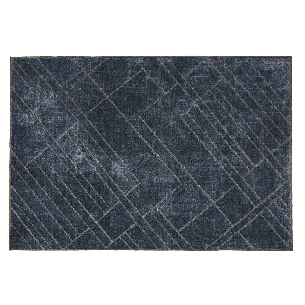 - Tapis tissé jacquard gris, 160x230