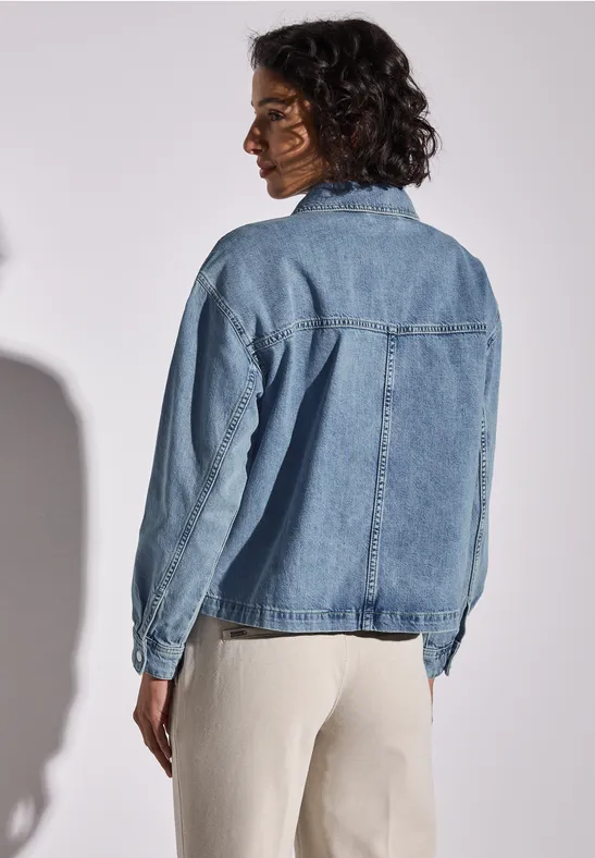 Bleached Wash Jeansjacke
