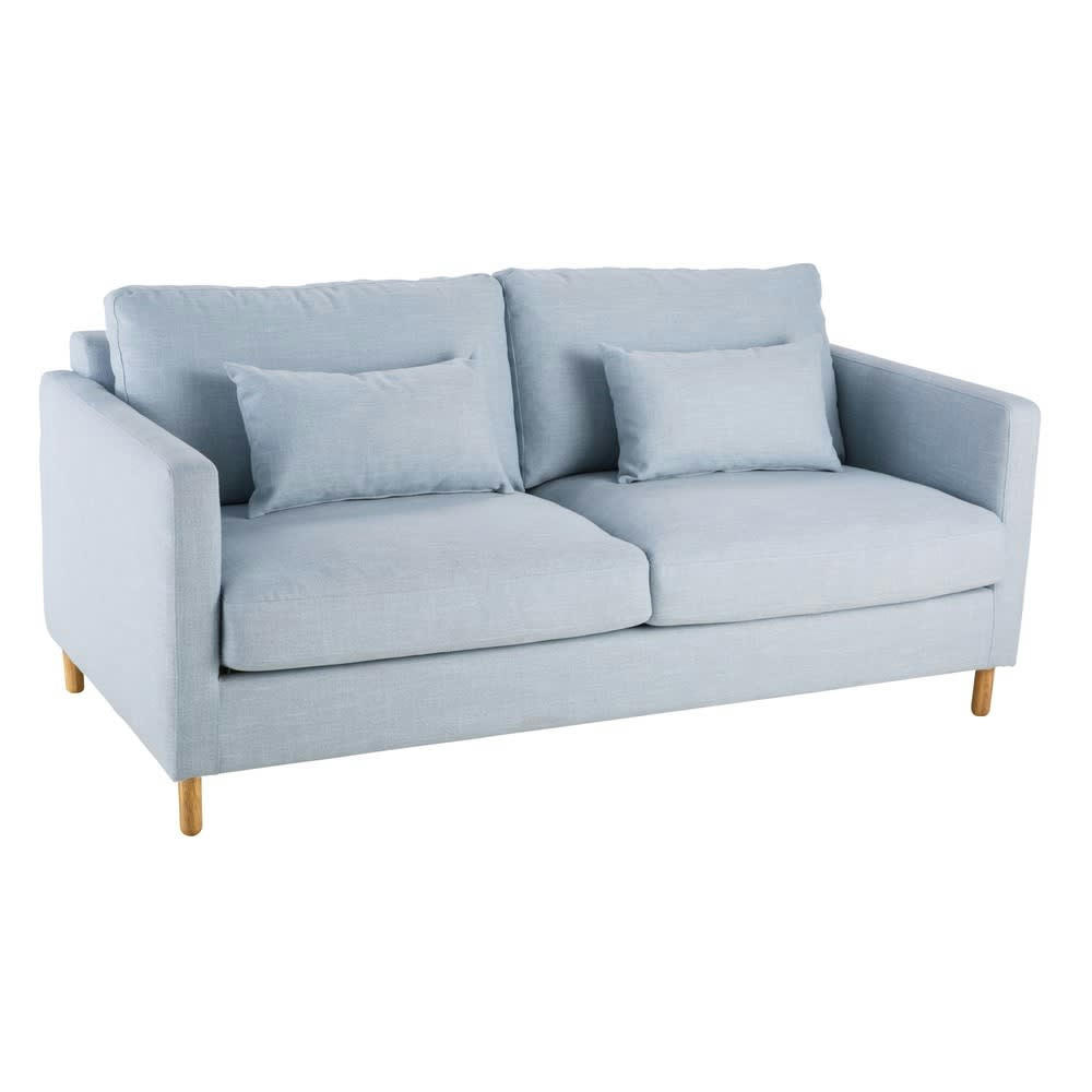 Julian - Canapé 3 places bleu glacier