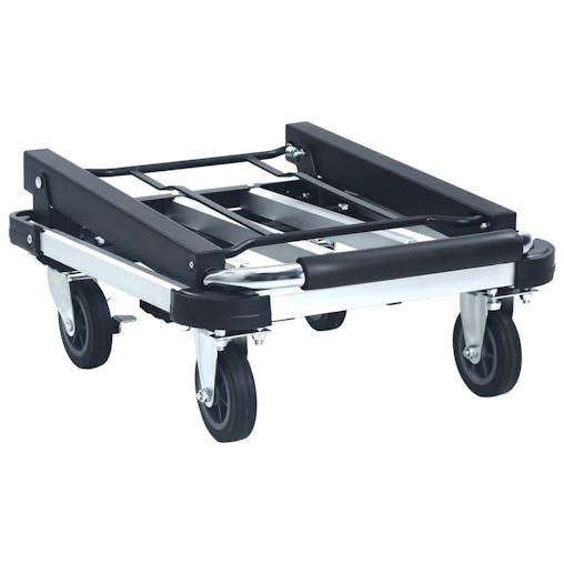 NNEVL Foldable Transport Trolley 150 kg Aluminium Silver
