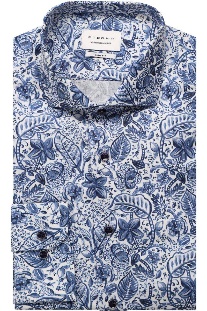 ETERNA Slim Fit Hemd dunkelblau, Bedruckt