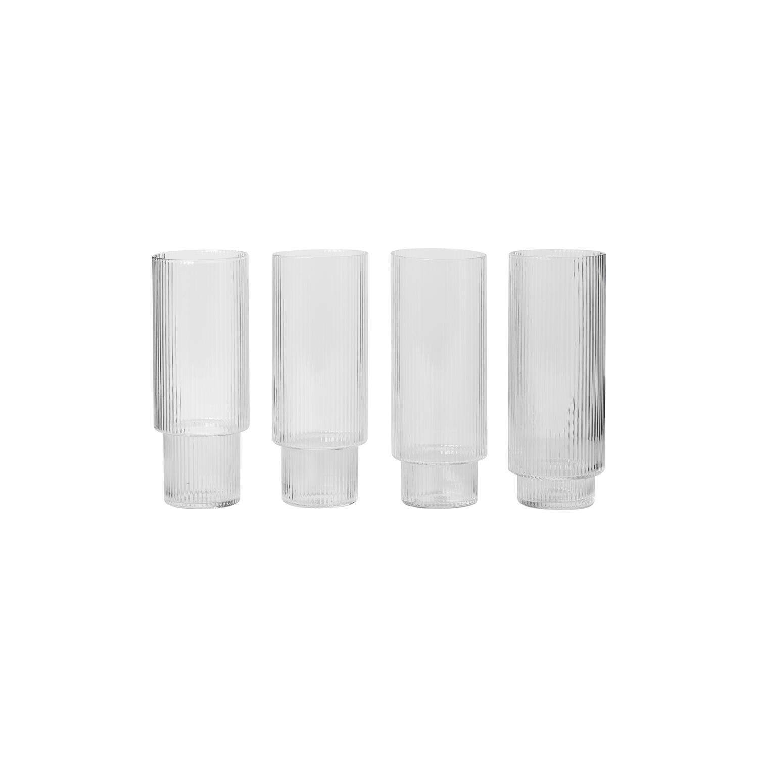 Ripple Long Drink Glasses 4 pcs