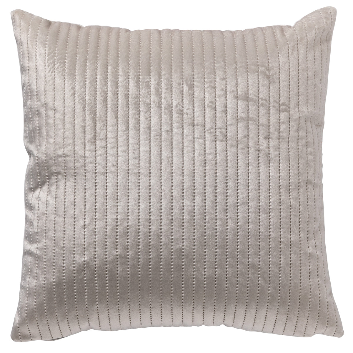 DAVID - kussenhoes 40x40 cm - gestikt streepje - Pumice Stone - beige