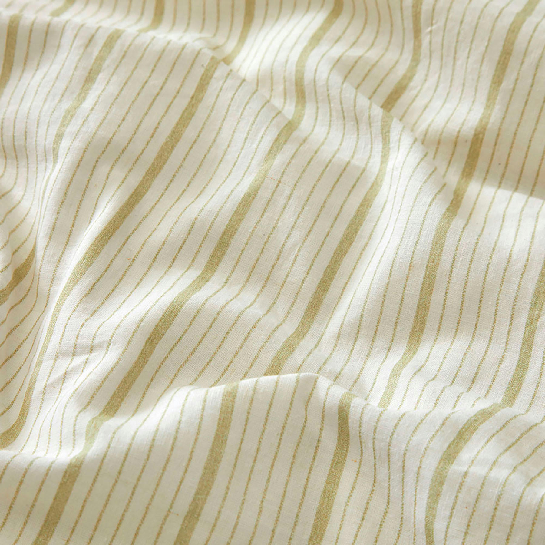BIO KANDY - Housse de couette li/coton organic ecume/jaune 200x200 cm