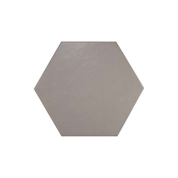 Carrelage sol / mur hexagonal uni gris mate 17,5x20 cm HEXATILE MATE GRIS