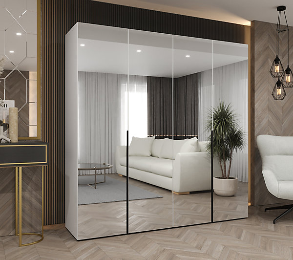 Armoire Alicante 3 a portes battantes H. 202 x L.200 x P. 52, 4 portes