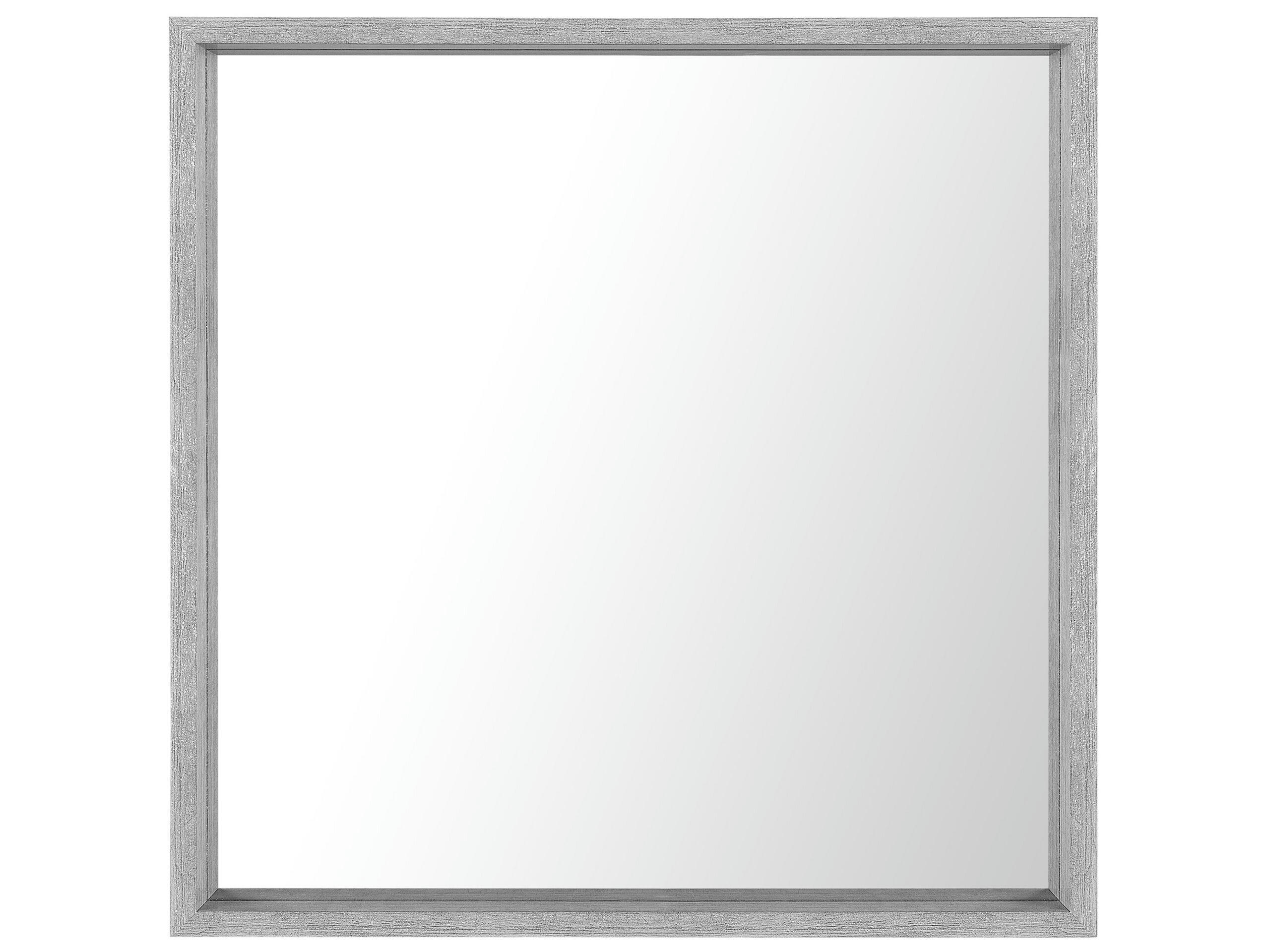 BRIGNOLES - Miroir en matériaux synthétiques gris 50x50
