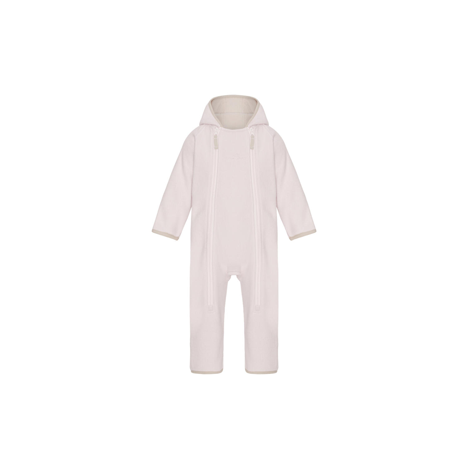 Doubleface Fleece Babysuit, rose powder/kit