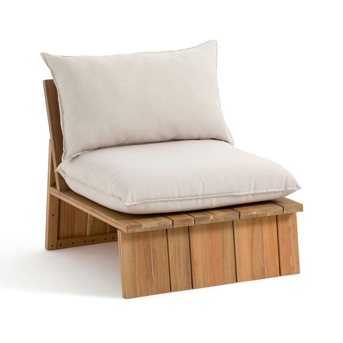 Fauteuil de jardin, acacia, Brut