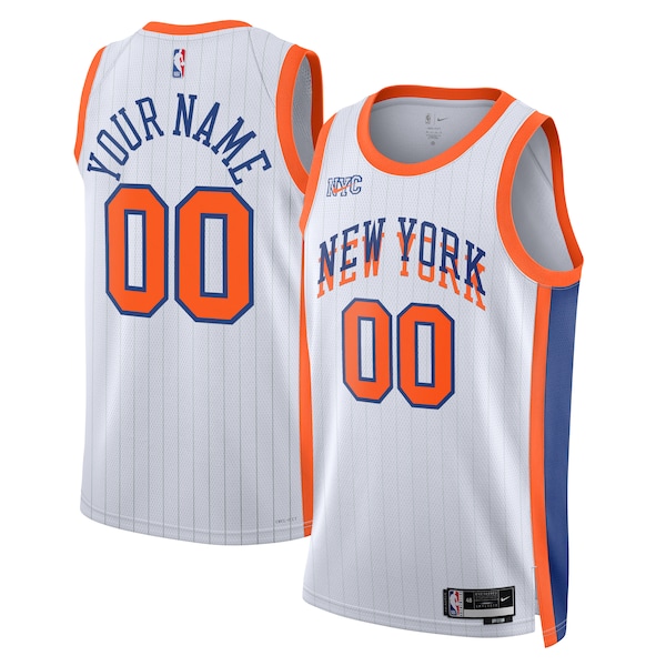 New York Knicks Nike Unisex 2024/25 Custom Swingman Jersey - City Edition - White