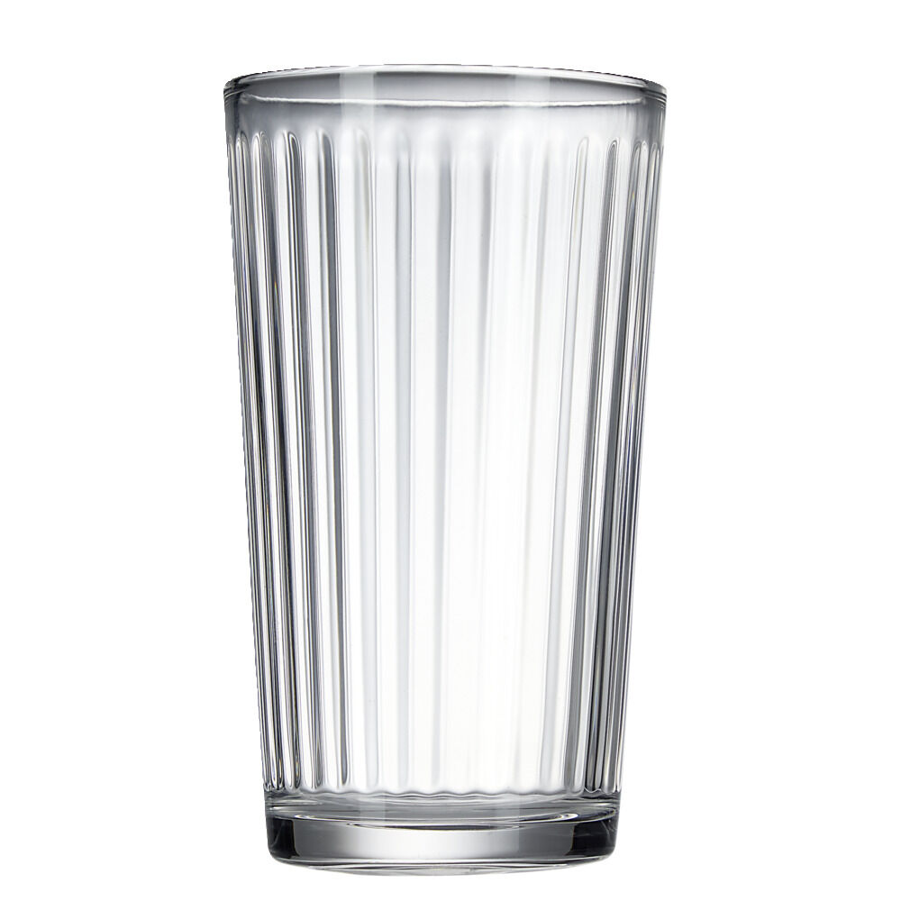 Verre strié 340ml H13cm lot de 3 pièces