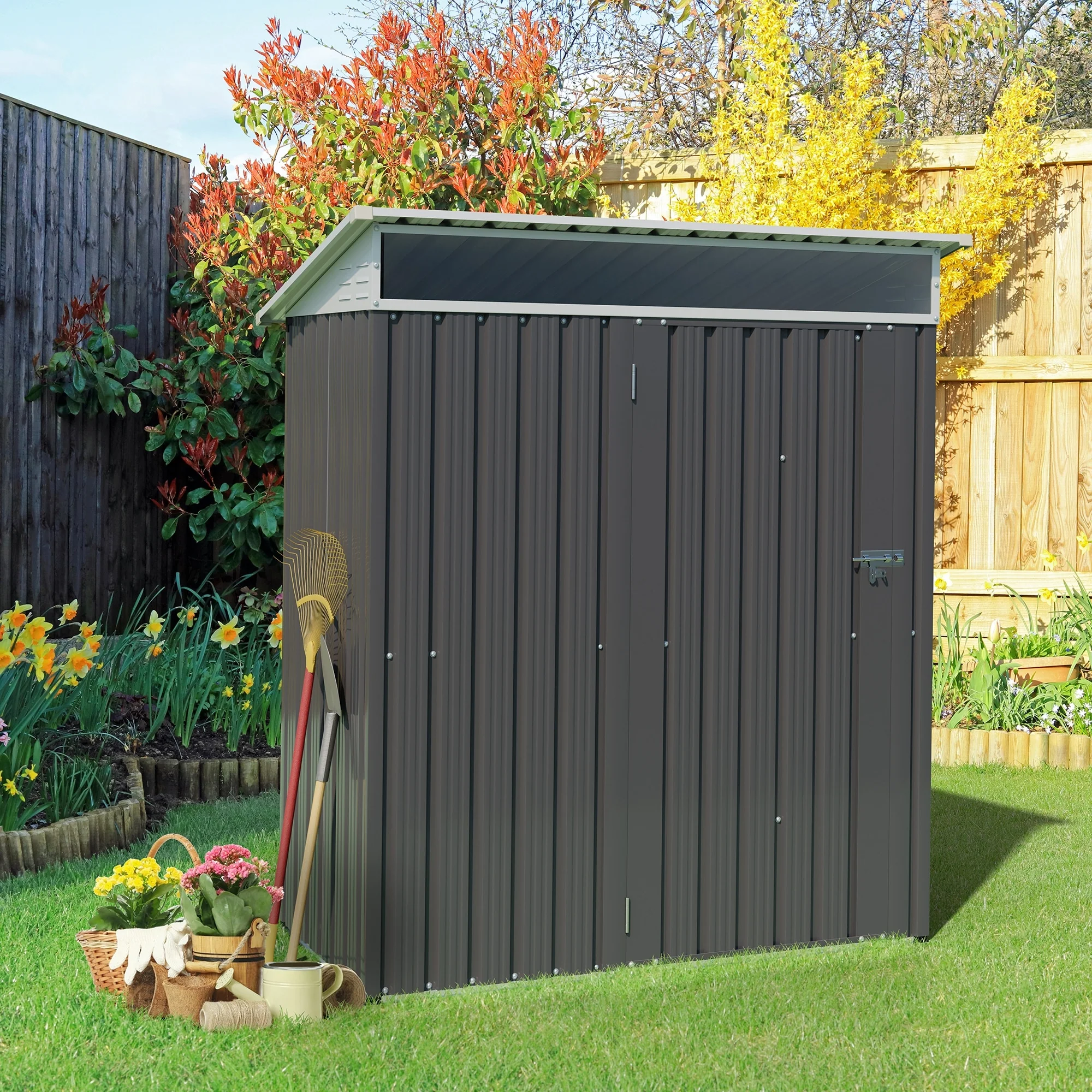 Futzca Outdoor Storage Shed with Lockable Door - N/A